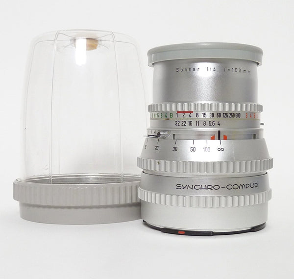 Hasselblad Sonnar 150mm F4 Chrome Lens with Hood - Recent CLA Medium Format Equipment - Medium Format Lenses - Hasselblad V Mount Hasselblad 4737535