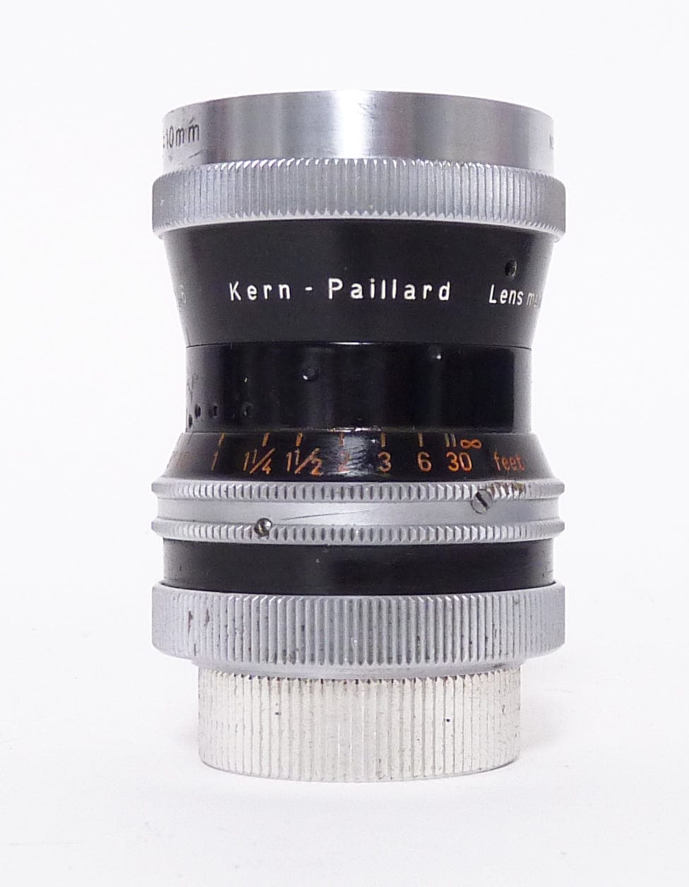Kern-Paillard Switar 10mm f1.6 C Mount Lens with 12mm Kodak Finder