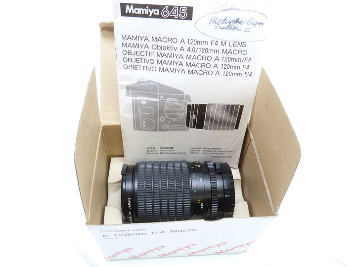 Mamiya 645 Pro A 120MM f4 Macro Lens in Box Medium Format Equipment - Medium Format Lenses - Mamiya 645 MF Mount Mamiya 1212405