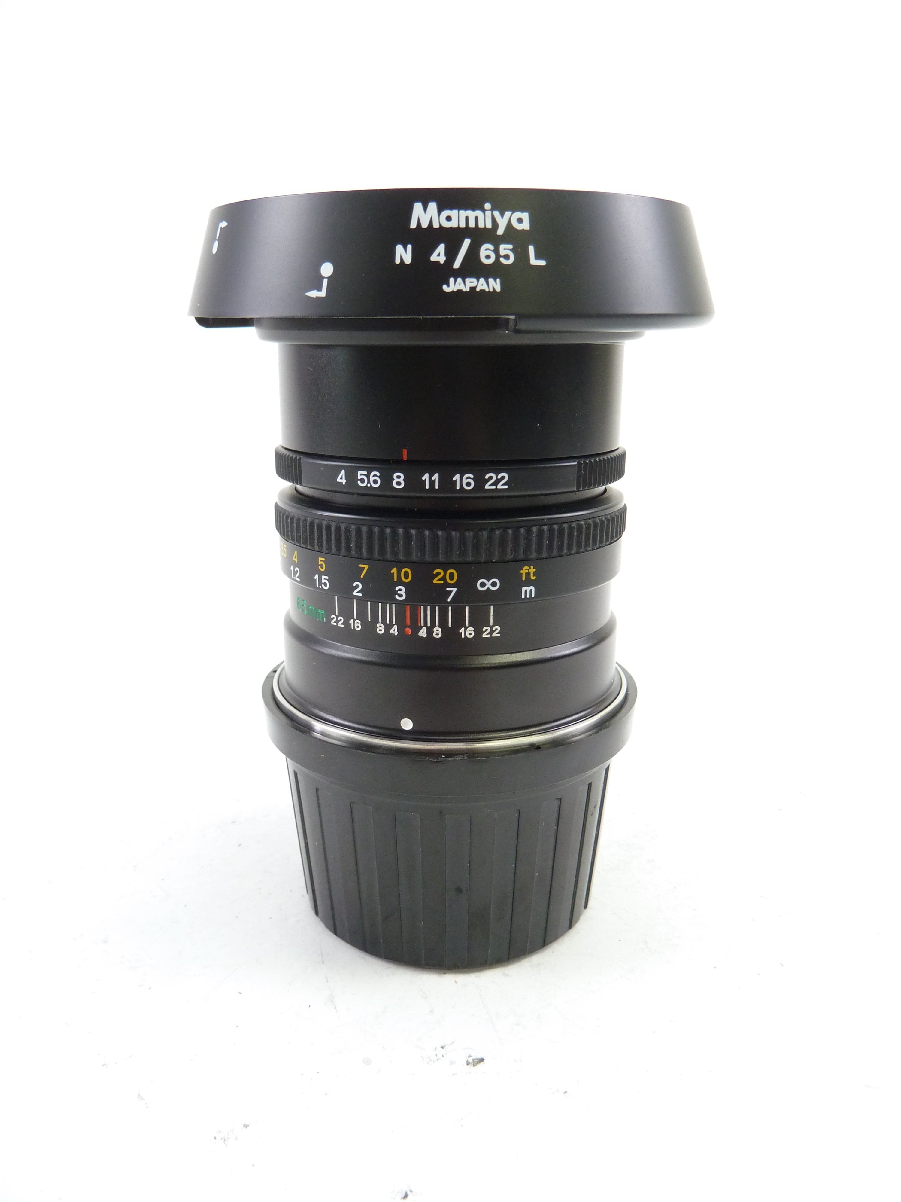 Mamiya 7 N 65MM f4 L Wide Angle Lens with Hood and Caps