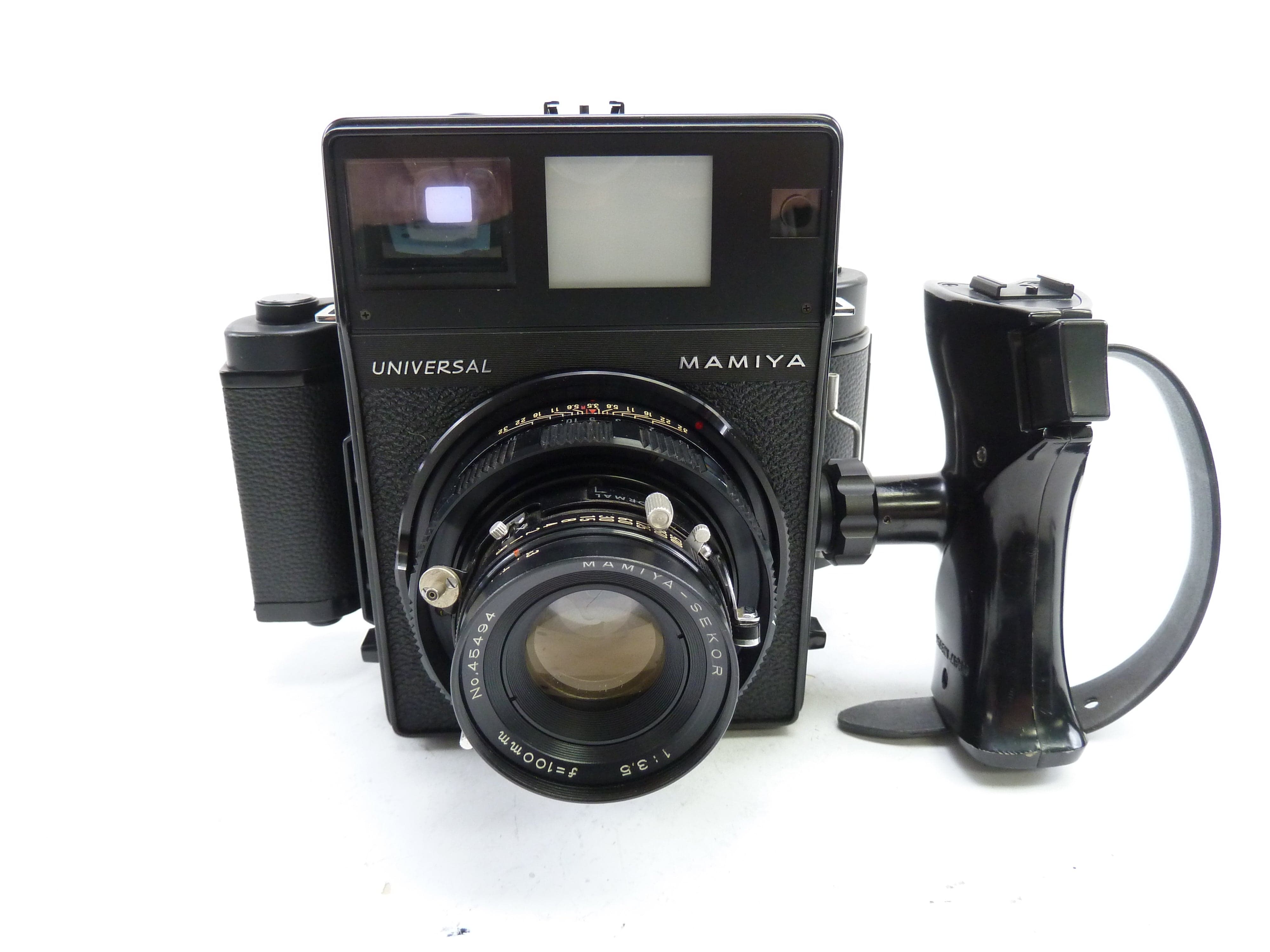 Mamiya Universal Black Camera Outfit with 100MM f3.5 Lens and 6X9 Film ...