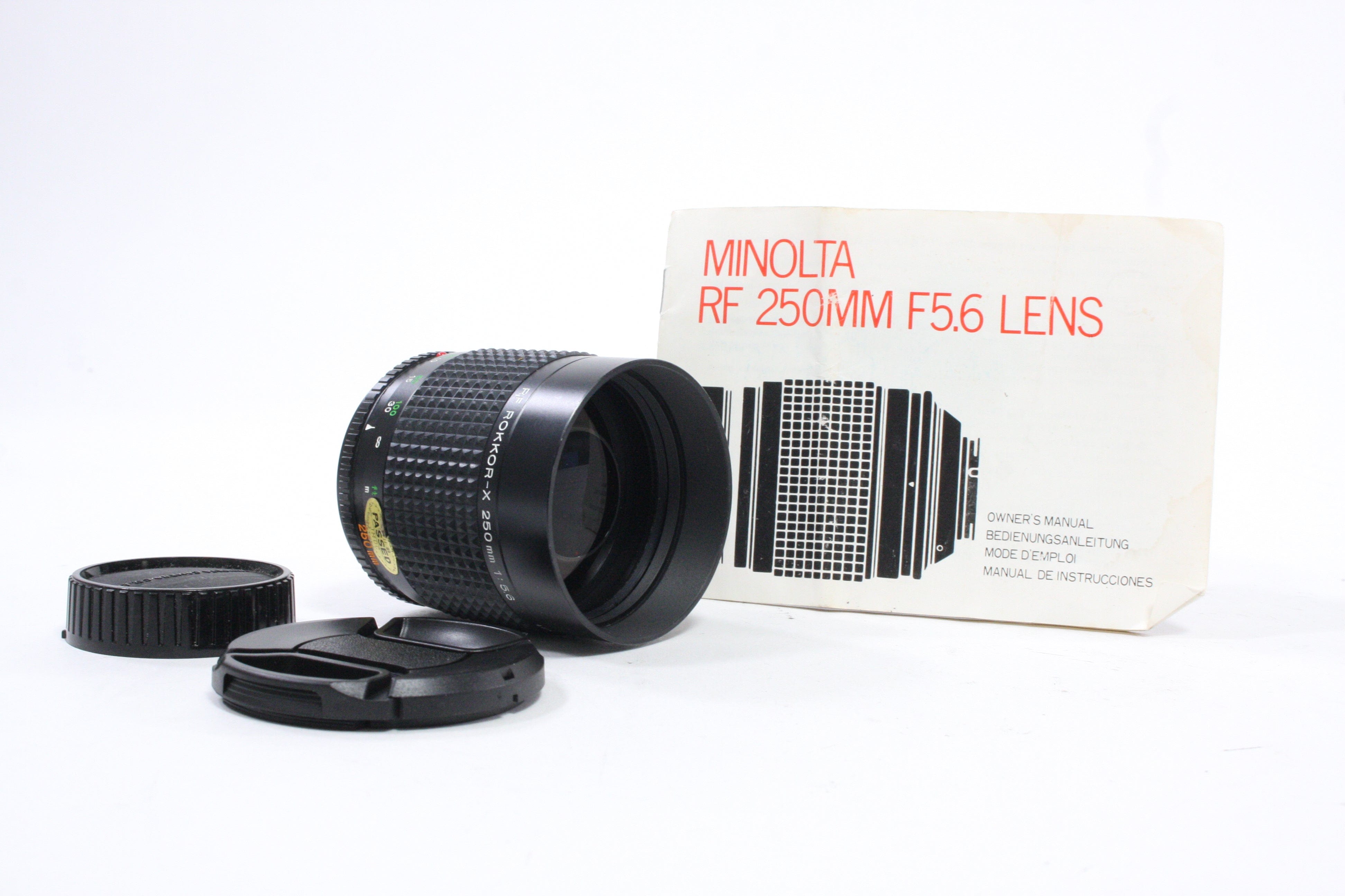 Minolta RF Rokkor 250mm F/5.6 Lens for MD Mount #39645 G23 Minolta RF Rokkor 250mm F/5.6 Lens for MD Mount #39645 G23