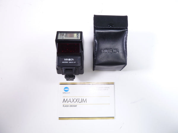 Minolta Maxxum 2800 AF Flash w/ Case Flash Units and Accessories - Shoe Mount Flash Units Minolta 0192503