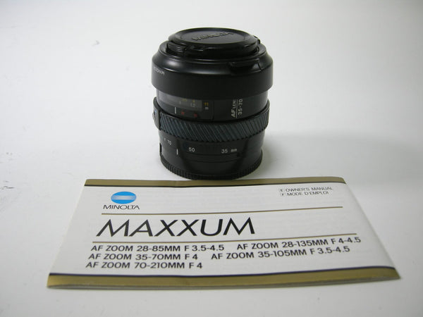 Minolta Maxxum AF Zoom 35-70mm f4 Lenses Small Format - Sony& - Minolta A Mount Lenses Minolta 1077316