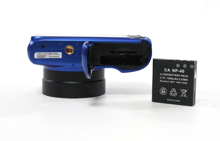 Minolta MND 50 Digital Point-and-Shoot Camera 16x Zoom 48.0mp (Blue) Digital Cameras - Digital Point and Shoot Cameras Minolta 24JA02851
