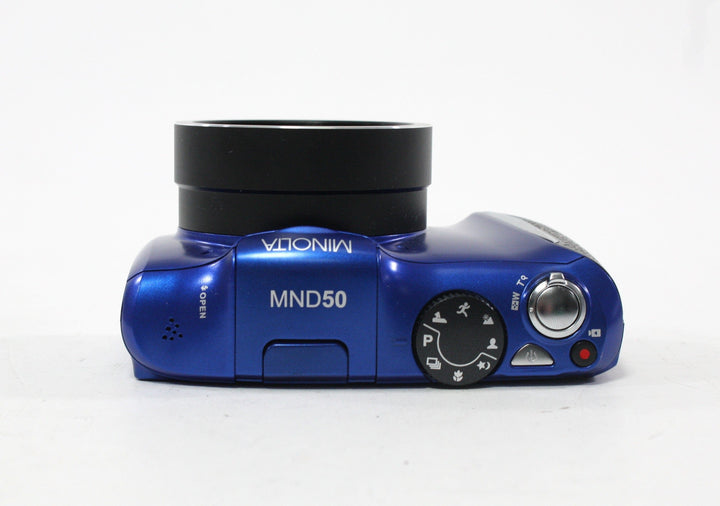 Minolta MND 50 Digital Point-and-Shoot Camera 16x Zoom 48.0mp (Blue) Digital Cameras - Digital Point and Shoot Cameras Minolta 24JA02851