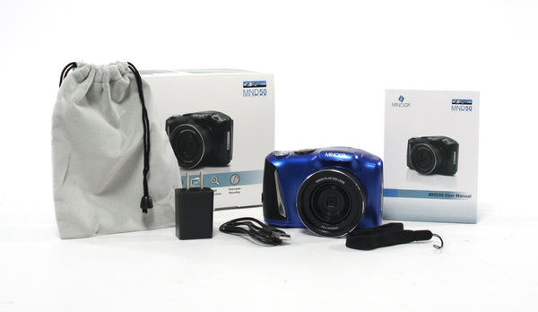 Minolta MND 50 Digital Point-and-Shoot Camera 16x Zoom 48.0mp (Blue) Digital Cameras - Digital Point and Shoot Cameras Minolta 24JA02851