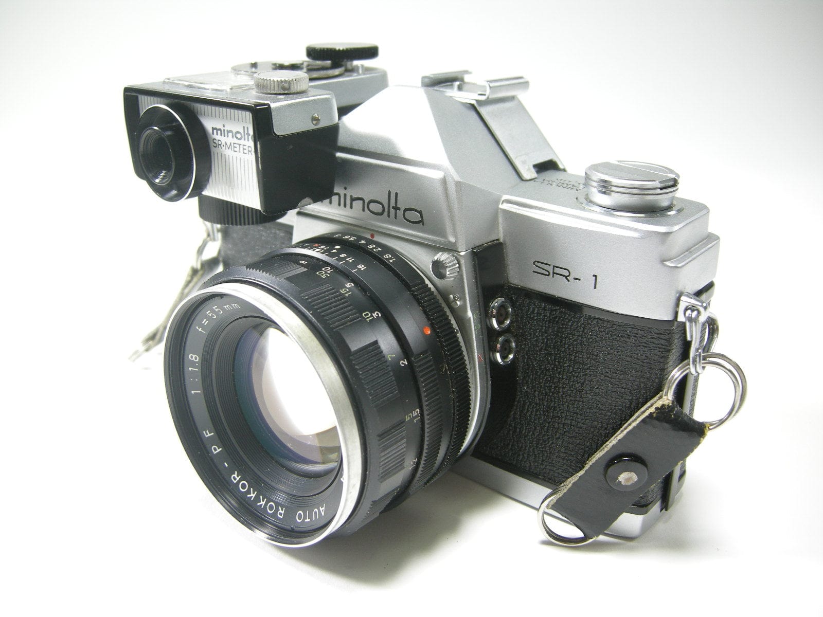 Minolta SR-1 35mm SLR w/ Rokkor-PF 55mm f1.8 & SR Meter-2 – Camera