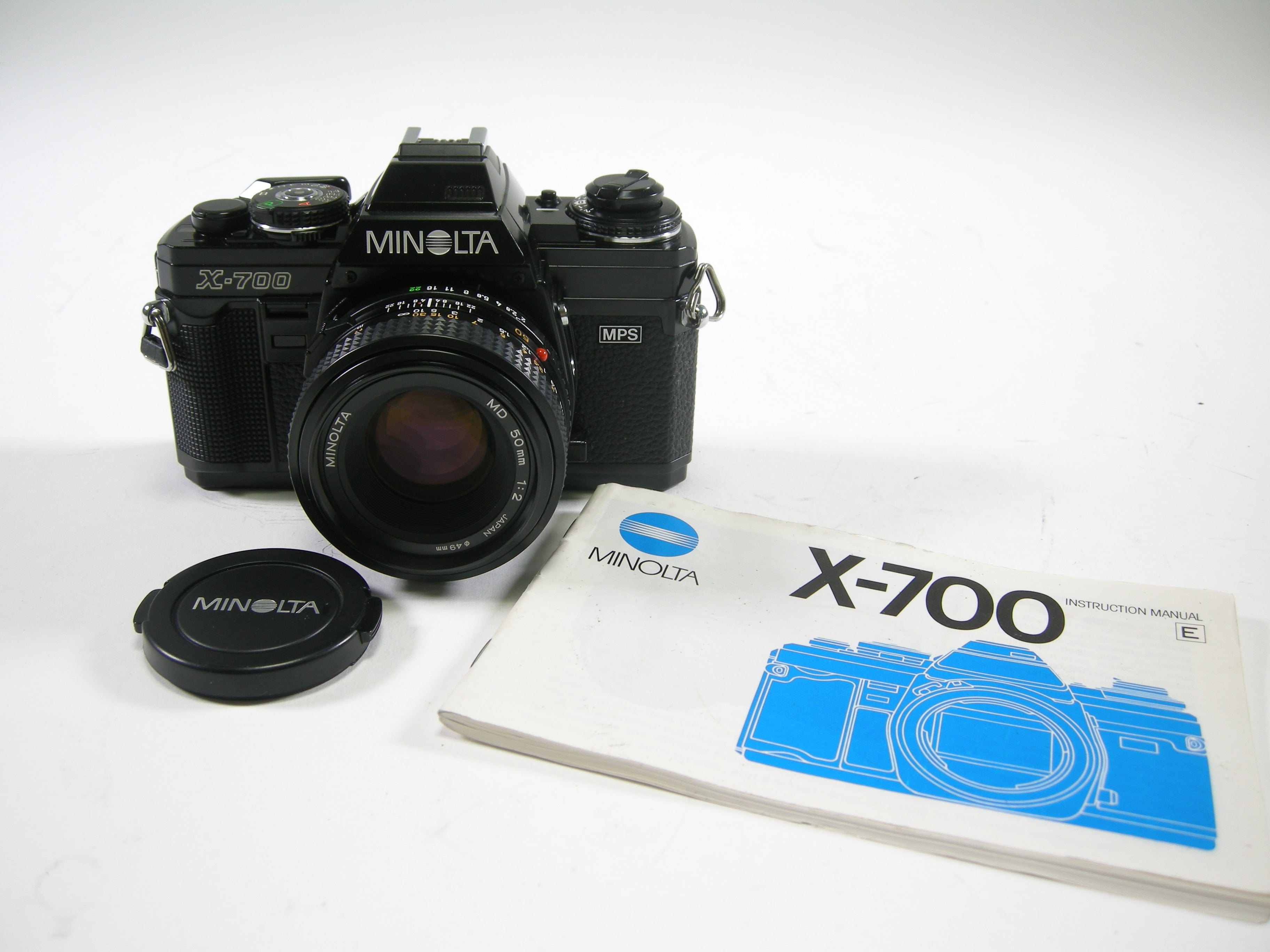 Minolta X-700 popular 35mm SLR Film Camera w/ 50mm f2 Lens Film Tested