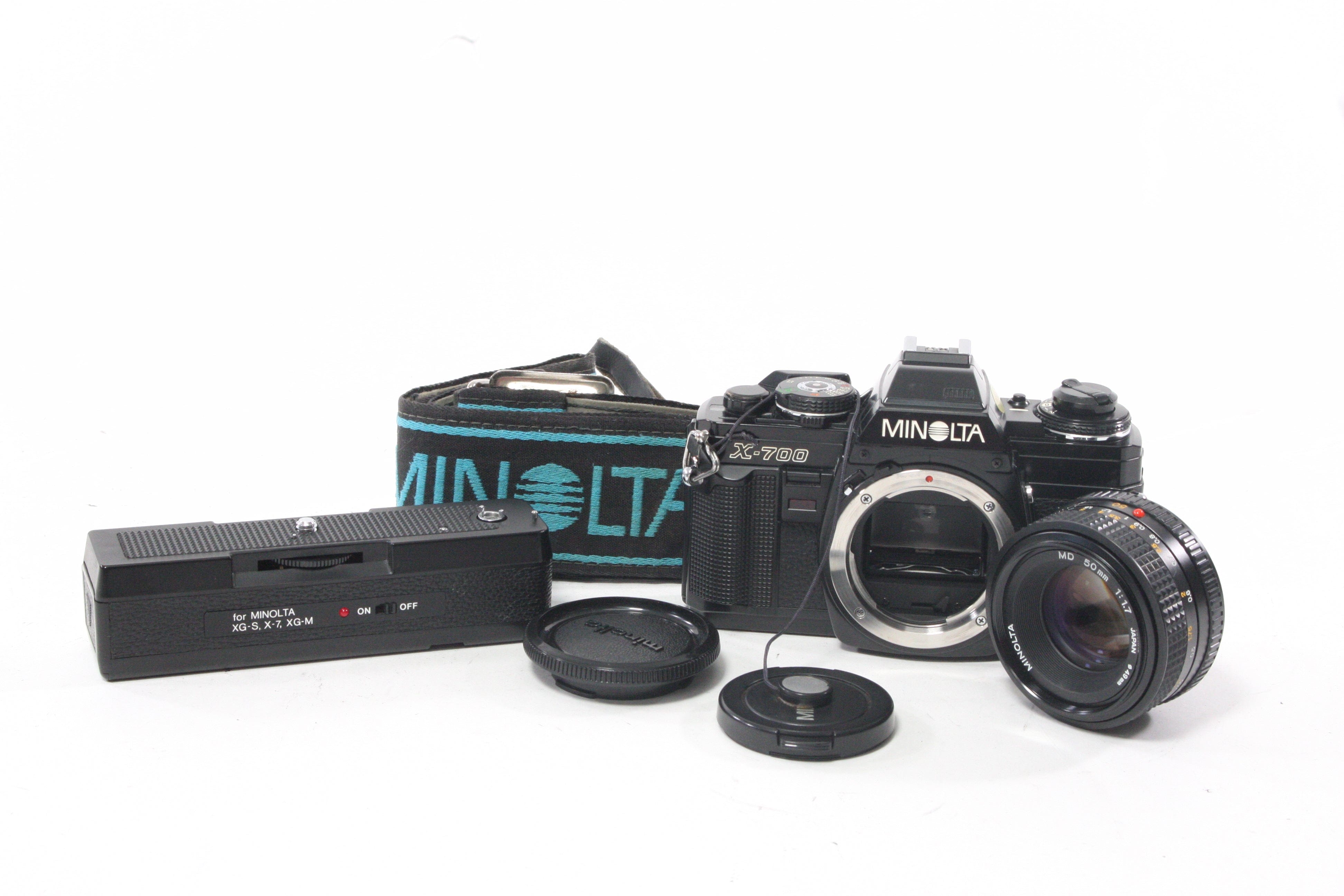 Minolta X-700 SLR Camera with 50mm f/1.7 Lens with Power Winder