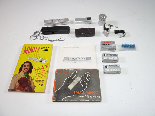 Minox C in Case w/ Books, Bulbs  & Expired Film Film Cameras - Other Formats (126, 110, 127 etc.) Minox 1125231125