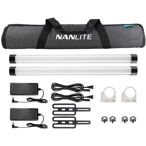 Nanlite PavoTube II 15X 2' RGBWW LED Pixel Tube with Internal Battery 2 Light Kit Studio Lighting and Equipment - LED Lighting Nanlite PT15X2KIT