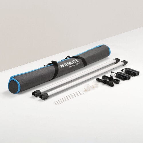 Nanlite PavoTube II 30C 4' LED Tube Lights with AC Chargers, Mounts, and Case 2 Light Kit Studio Lighting and Equipment - LED Lighting Nanlite PT30C2KIT