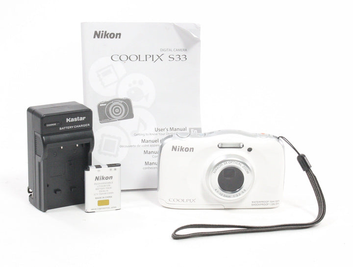 Nikon Coolpix S33 Waterproof Digital Camera (White) – Camera Exchange