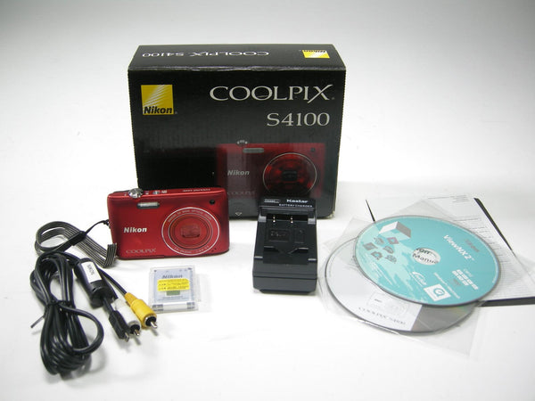Nikon Coolpix S4100 14.0mp Digital Camera (Red) Digital Cameras - Digital Point and Shoot Cameras Nikon 32007839