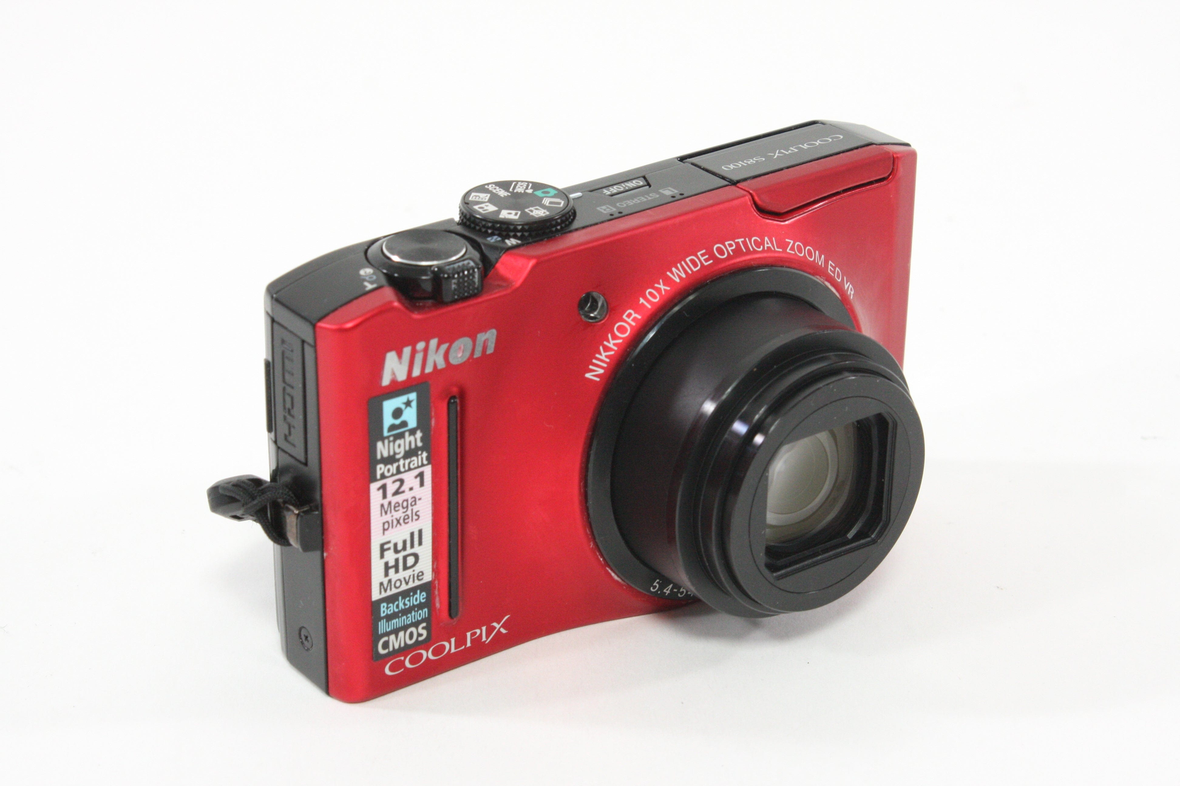 Nikon Coolpix S8100 Digital Camera 12MP (Red) – Camera Exchange