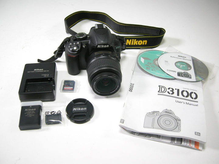 Nikon D3100 14.2mp Digital SLR w/AF-S  DX ED 18-55 f3.5-5.6G II Digital Cameras - Digital SLR Cameras Nikon 4097328