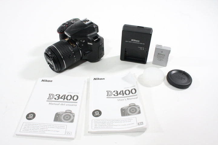 Nikon D3400 with 18-55mm lens Shutter Count 6291 – Camera Exchange