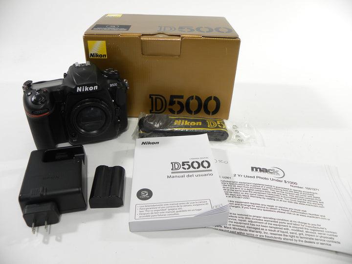 Nikon D500 20.9mp Digital SLR Body Only Shutter Ct. 49,642 Digital Cameras - Digital SLR Cameras Nikon 3028899