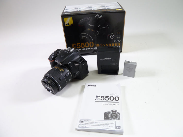 Nikon D5500 w/ 18-55mm VR II Kit Shutter Count 10,630 Digital Cameras - Digital SLR Cameras Nikon 2611783