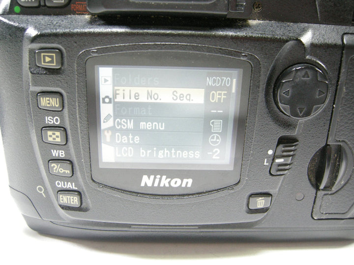 Nikon D70 6.1mp Digital SLR Body Only Shutter #11,640 Digital Cameras - Digital SLR Cameras Nikon 3315649