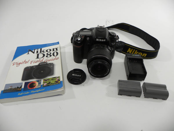 Nikon D80 10.2mp Digital SLR w/AF-S Nikkor DX ED 18-55 S/C 33,760 Digital Cameras - Digital SLR Cameras Nikon 3040379