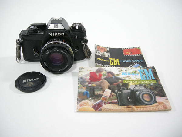 Nikon EM 35mm SLR Camera w/Series E 50mm f1.8 (Black) 35mm Film Cameras - 35mm SLR Cameras - 35mm SLR Student Cameras Nikon 7214456