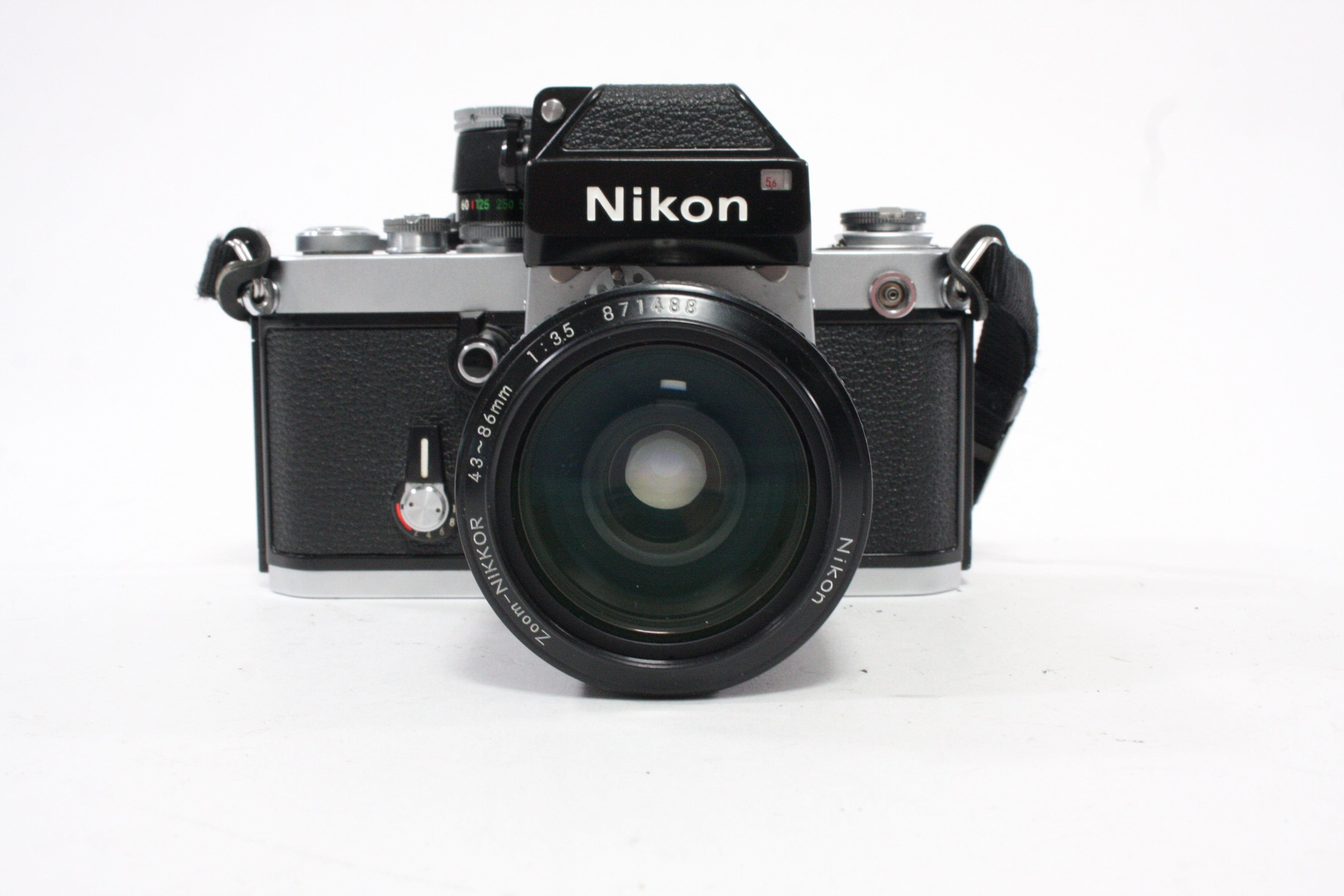 Nikon F2 35mm SLR Camera with 43-86mm f/3.5 Zoom Lens and AP-1