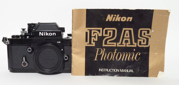 Nikon F2AS Black Body with working DP-12 Prism 35mm Film Cameras - 35mm SLR Cameras Nikon 792434