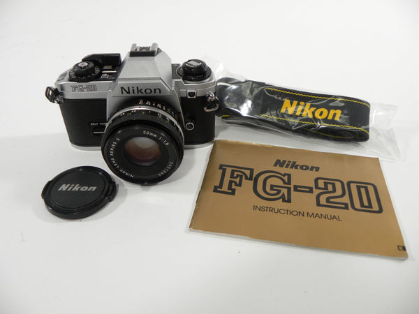 Nikon FG-20 35mm SLR w/Nikkor Series E 50mm f1.8 35mm Film Cameras - 35mm SLR Cameras - 35mm SLR Student Cameras Nikon 32025321