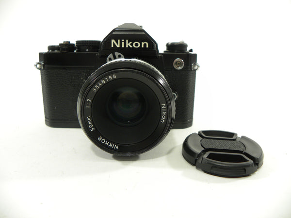 Nikon FM 35mm SLR  (Black) w/Nikkor 50mm f2 35mm Film Cameras - 35mm SLR Cameras - 35mm SLR Student Cameras Nikon 2552036