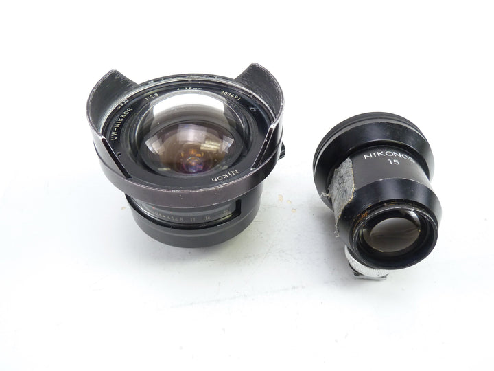 Nikon Nikonos 15MM f2.8 Ultra Wide Angle Lens with the Viewfinder 