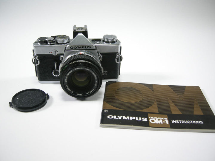 Olympus MD OM-1 35mm Camera w/ Zuiko MC Auto-S 50mm f1.8 35mm Film Cameras - 35mm SLR Cameras Olympus 1074134