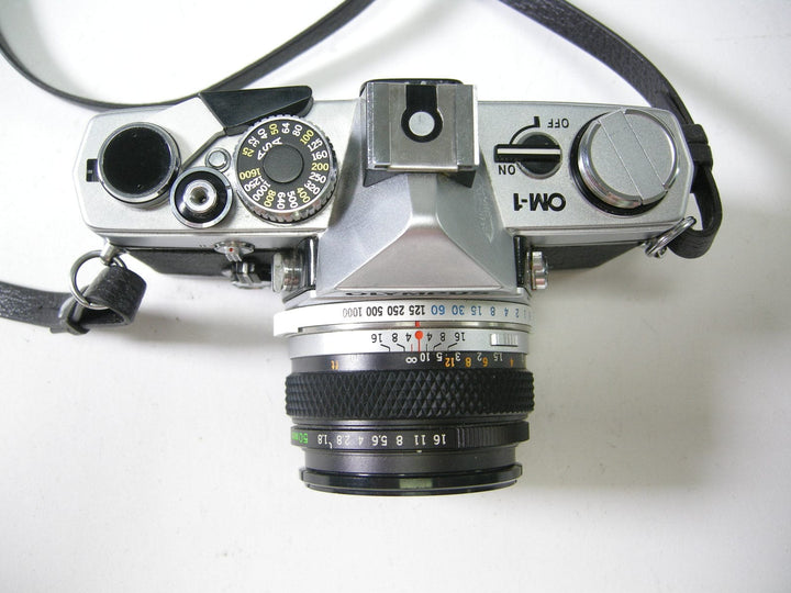 Olympus OM-1 35mm SLR w/F. Zuiko Auto-S 50mm f1.8 35mm Film Cameras - 35mm SLR Cameras - 35mm SLR Student Cameras Olympus 1318753