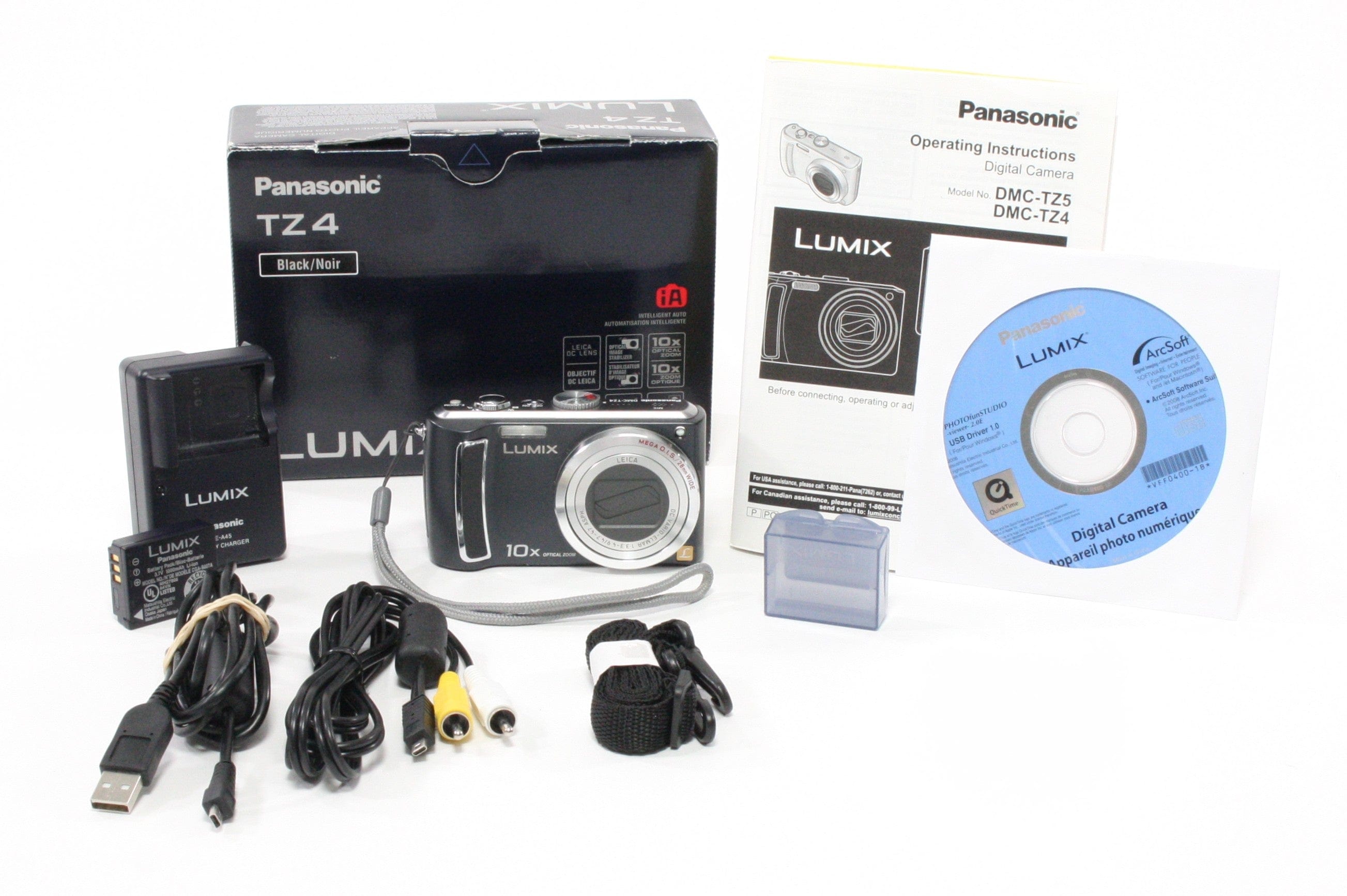 Panasonic Lumix DMC-TZ4 Digital Point-and-Shoot Camera 10x Zoom