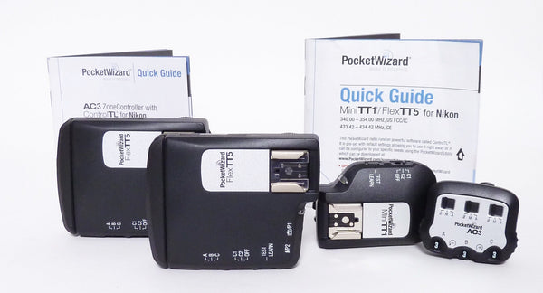 PocketWizard Nikon Package - 2 Flex TT5, TT1 and AC3 in Case PocketWizard PocketWizard PWNIKKIT