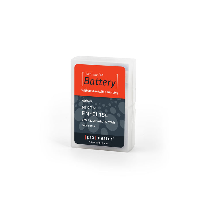 Promaster USB-C Battery for use as Nikon EN-EL15C Batteries - Digital Camera Batteries Promaster PRO69024