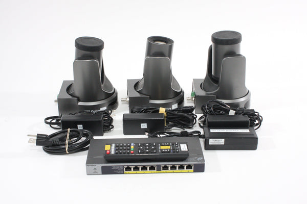 PTZ Optics 3 x Camera Kit w/Netgear 8-Port PoE Unmanaged Switch Digital Cameras PTZ Optics PTZOptics3Kit