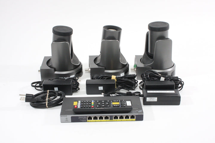 PTZ Optics 3 x Camera Kit w/Netgear 8-Port PoE Unmanaged Switch Digital Cameras PTZ Optics PTZOptics3Kit