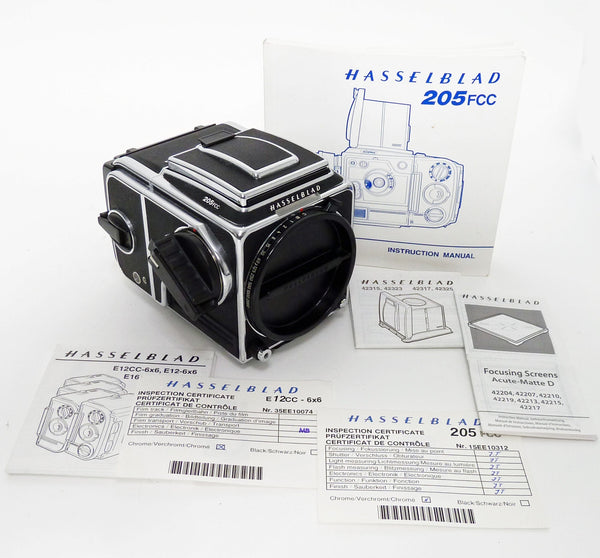 RARE Hasselblad 205FCC Camera with Waist level Finder, E12CC Back, Acute-Matte Screen and More- Excellent Plus Medium Format Equipment - Medium Format Cameras - Medium Format 6x6 Cameras Hasselblad 15EE10312
