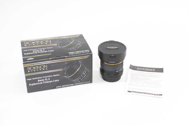 Rokinon 8mm F3.5 Fish Eye CS for Canon EF-S Lenses Small Format - Canon EOS Mount Lenses - Canon EF-S Crop Sensor Lenses Rokinon FE8M-C