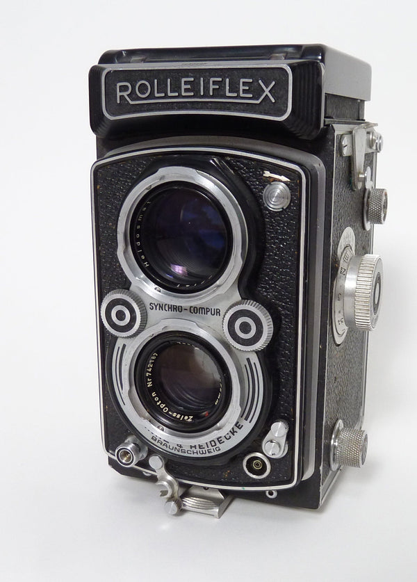 Rolleiflex 3.5A with Tessar 75mm f3.5 and Heldsmat Viewing Lens Medium Format Equipment - Medium Format Cameras - Medium Format TLR Cameras Rollei 1230995