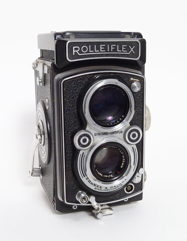 Rolleiflex 3.5A with Tessar 75mm f3.5 and Heldsmat Viewing Lens Medium Format Equipment - Medium Format Cameras - Medium Format TLR Cameras Rollei 1230995