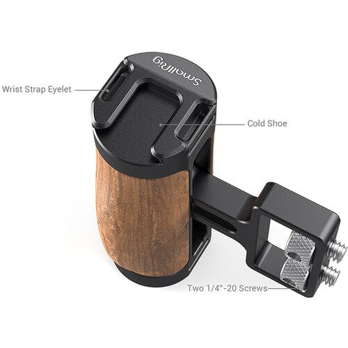 SmallRig Wooden Mini Side Handle (1/4”-20 Screws) 2913 Cages and Rigs SmallRig PRO1410