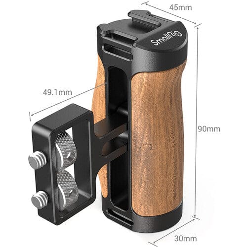 SmallRig Wooden Mini Side Handle (1/4”-20 Screws) 2913 Cages and Rigs SmallRig PRO1410