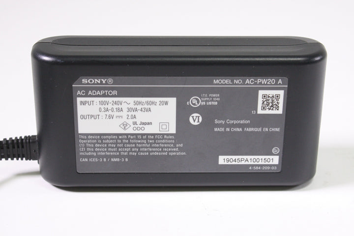 Sony AC-PW 20 A Power Adapter A& - C Adapters Sony 19045PA1001501