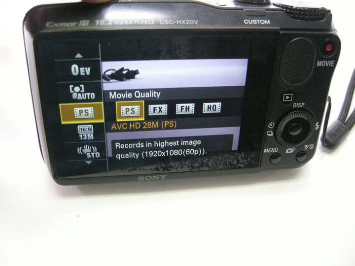 Sony DSC-HX20V Exmor R 18.2mp Digital Camera Digital Cameras - Digital Point and Shoot Cameras Sony 6508427