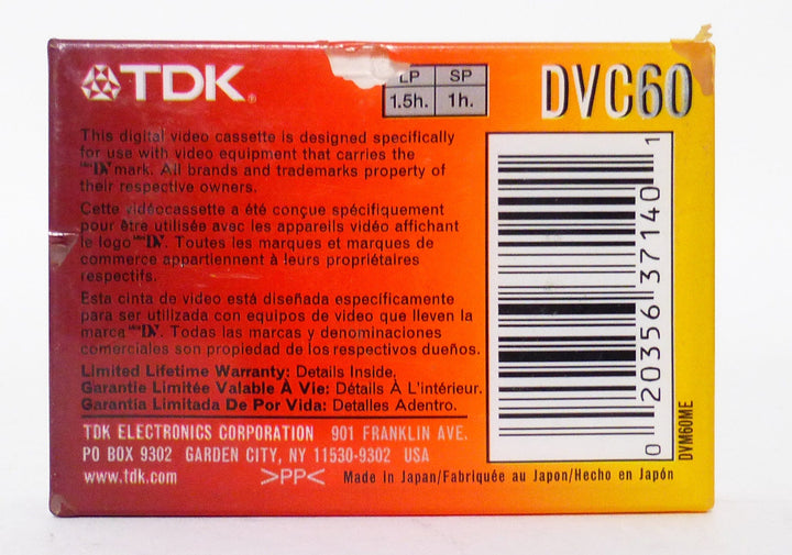 TDK DVC Mini DV Video Cassette 60 Minute Video Equipment - Video Tape TDK TDKMINIDV
