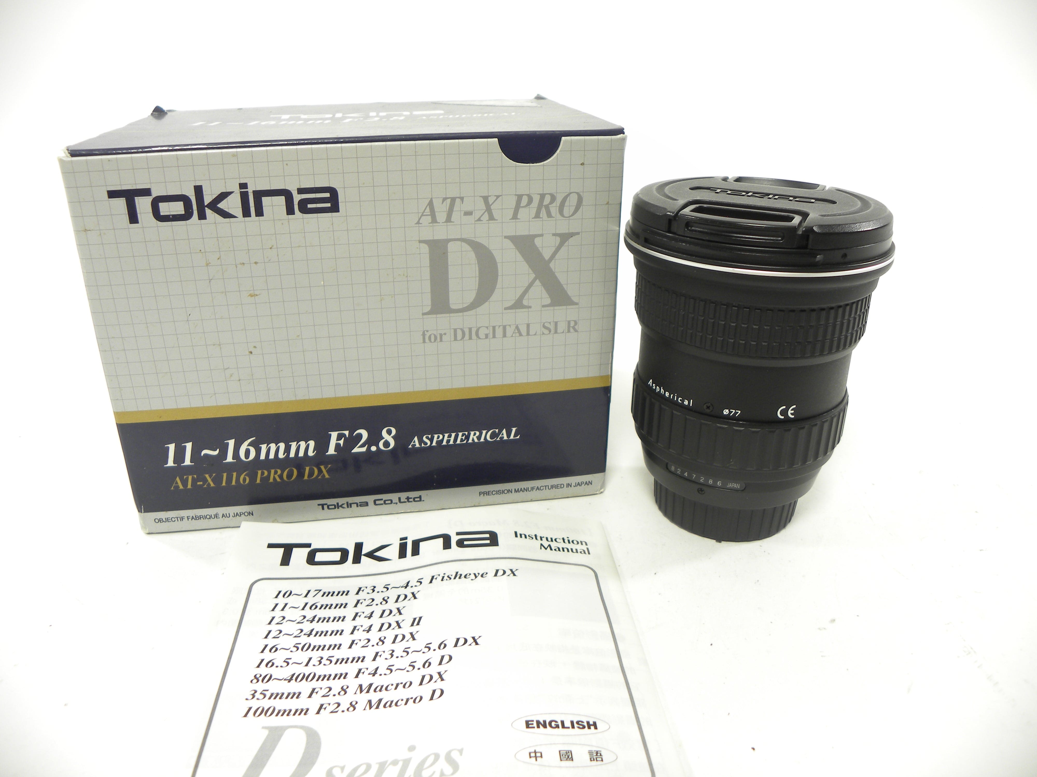 Tokina AT-X 116 PRO DX 11-16mm F2.8 EF トキナー AT-XPRO SD 11-16