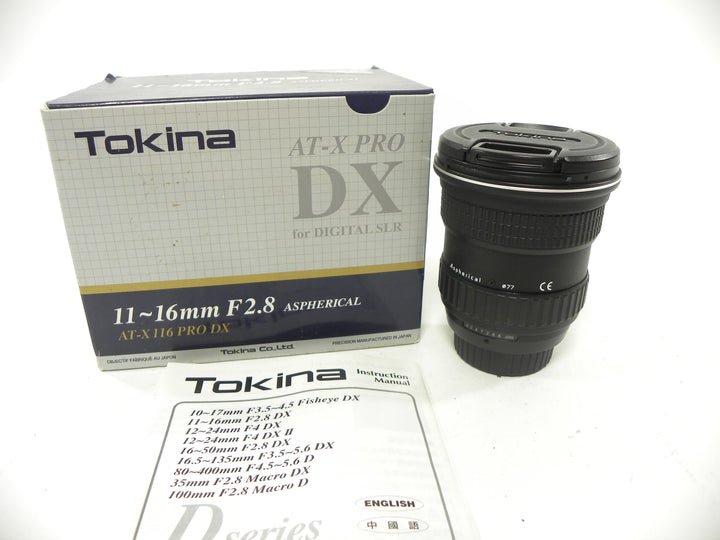 Tokina SD IF DX 11-16mm AT-X Pro Nikon F Mount APS-C – Camera